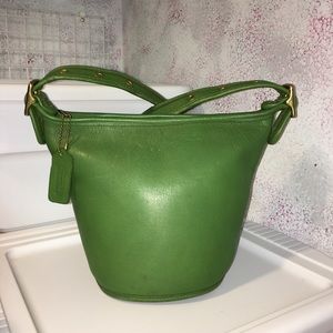 Coach Green Maggie Duffle Sac Bucket Bag